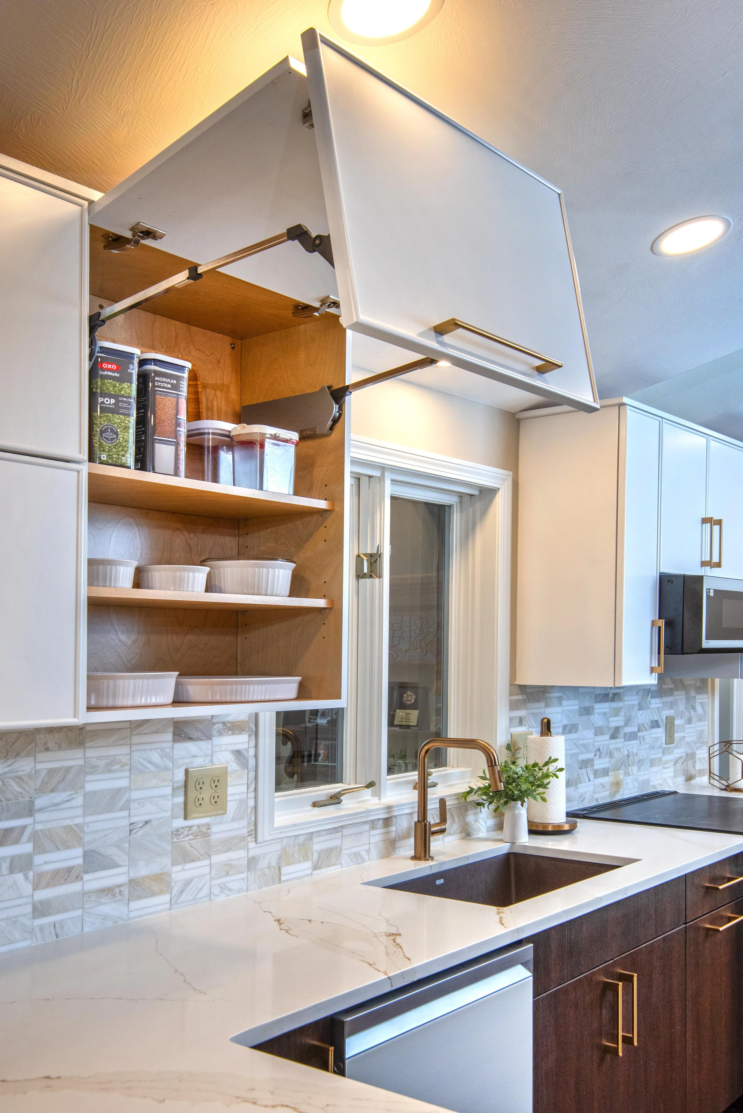 Lift-Up Cabinet Doors for Easier Storage Access