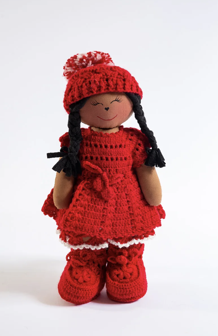 Esperanza Hand-knitted Doll: Red Dress — The Baker House