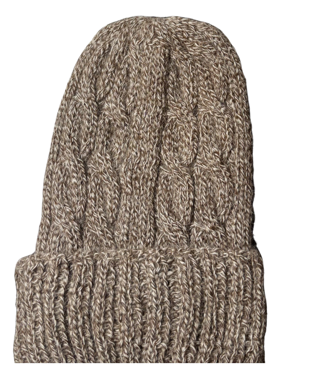 Hand Knitted Beanie - Light Sand