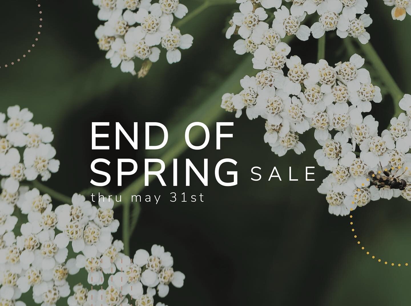 End of Spring Sale at the nursery! Get your last minute planing in before the summer heat returns. 

20% off all orders under $150
Discount code: SPRING20

30% off all orders over $150
Discount code: SPRING30

Sale ends May 31st
#nativeplants #native