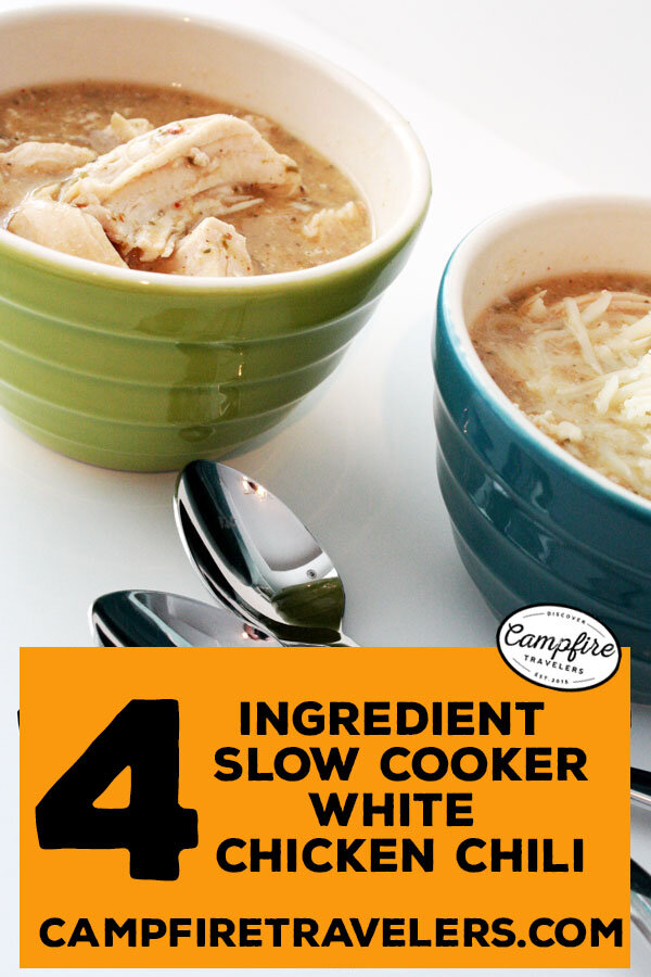 Camping Meal Idea: Easy Slow Cooker White Chicken Chili | Camping and ...