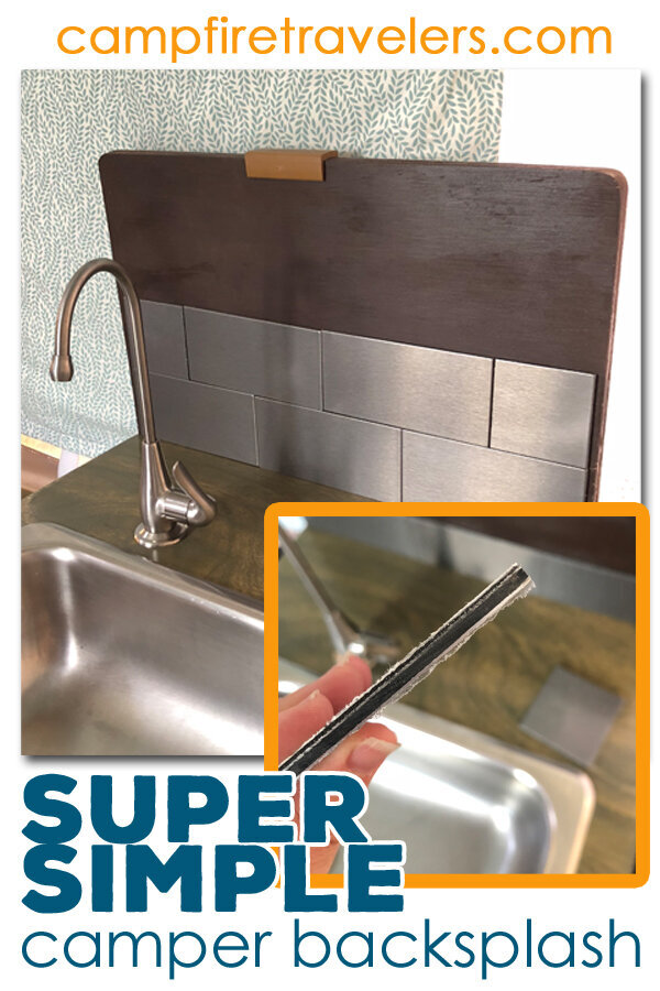DIY RV Renovation: 5 Minute Pop-Up Camper Backsplash