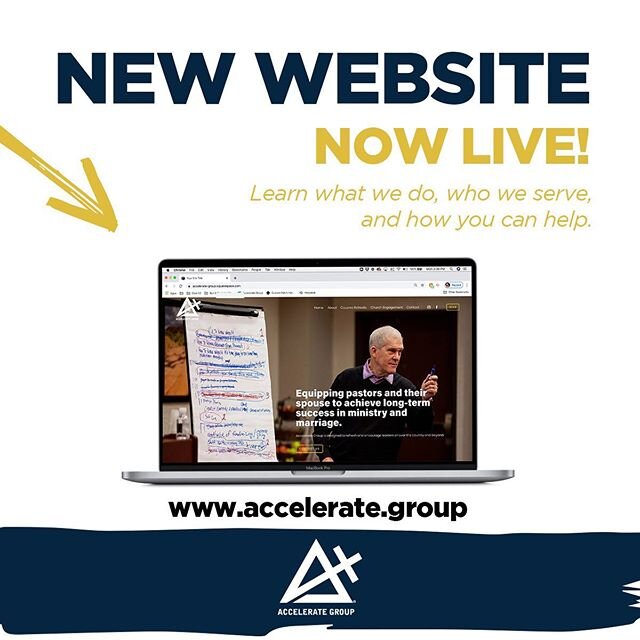 It&rsquo;s here! Come check us out at www.accelerate.group (clickable link in our bio). Can&rsquo;t wait to connect with you as we serve pastors and their wives.

Huge shout out to @bunandbeanster for the awesome job on the new site!