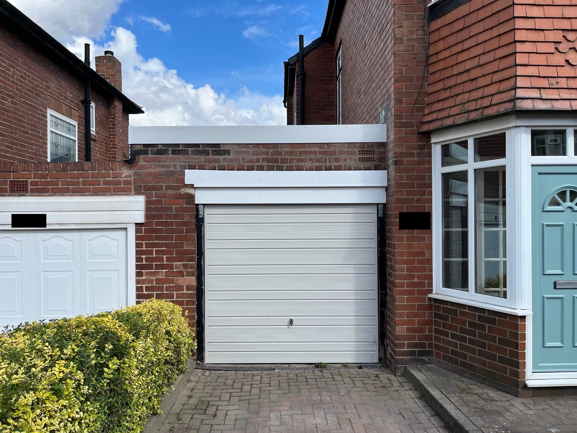 Garage roof, lintel and parapet — Kenton