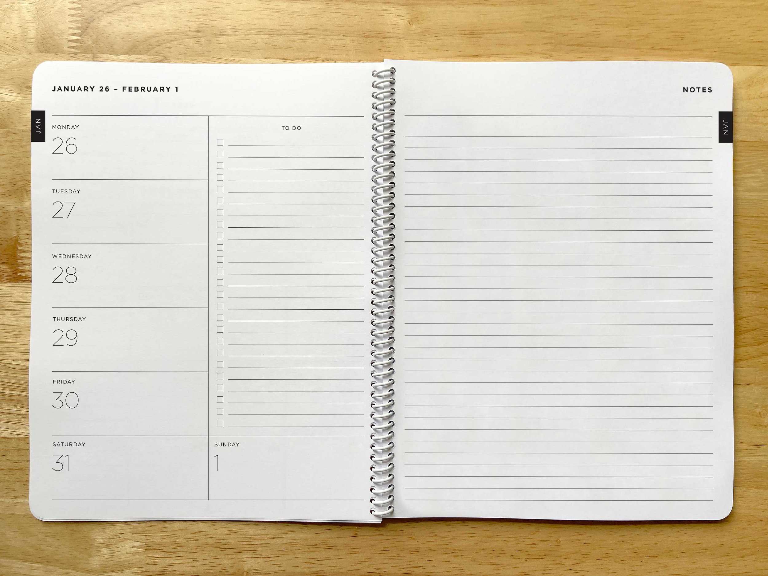 Notes pages | 1-2 pages per month