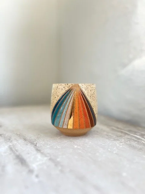 S16 sipper orange/blue prism 22k gold luster