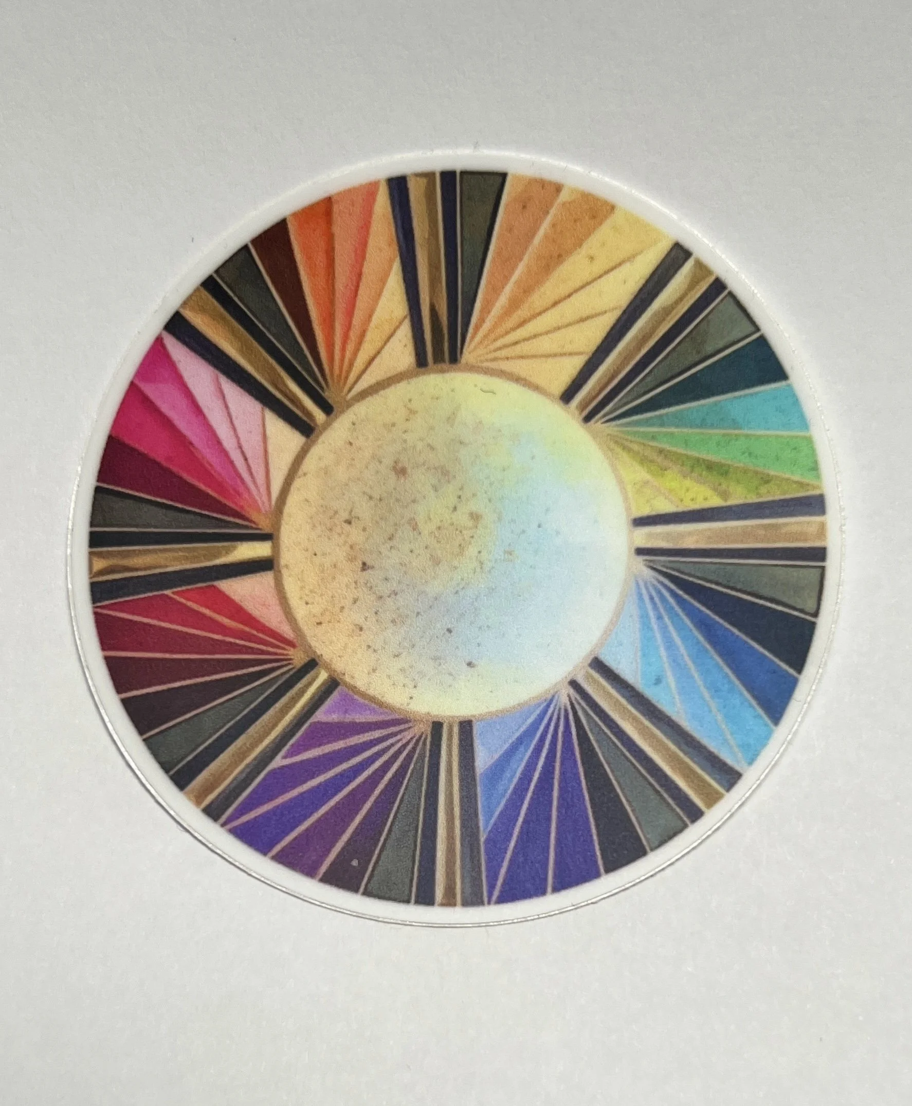 Prism dish round sticker