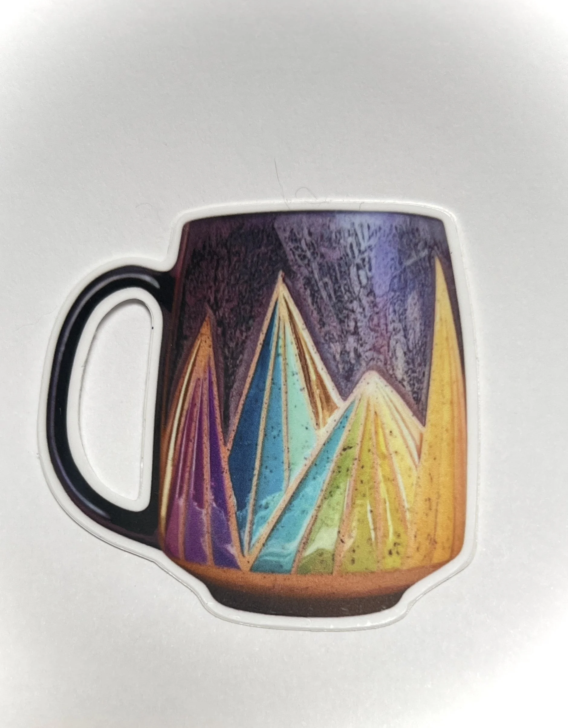 Prism mountain mug sticker