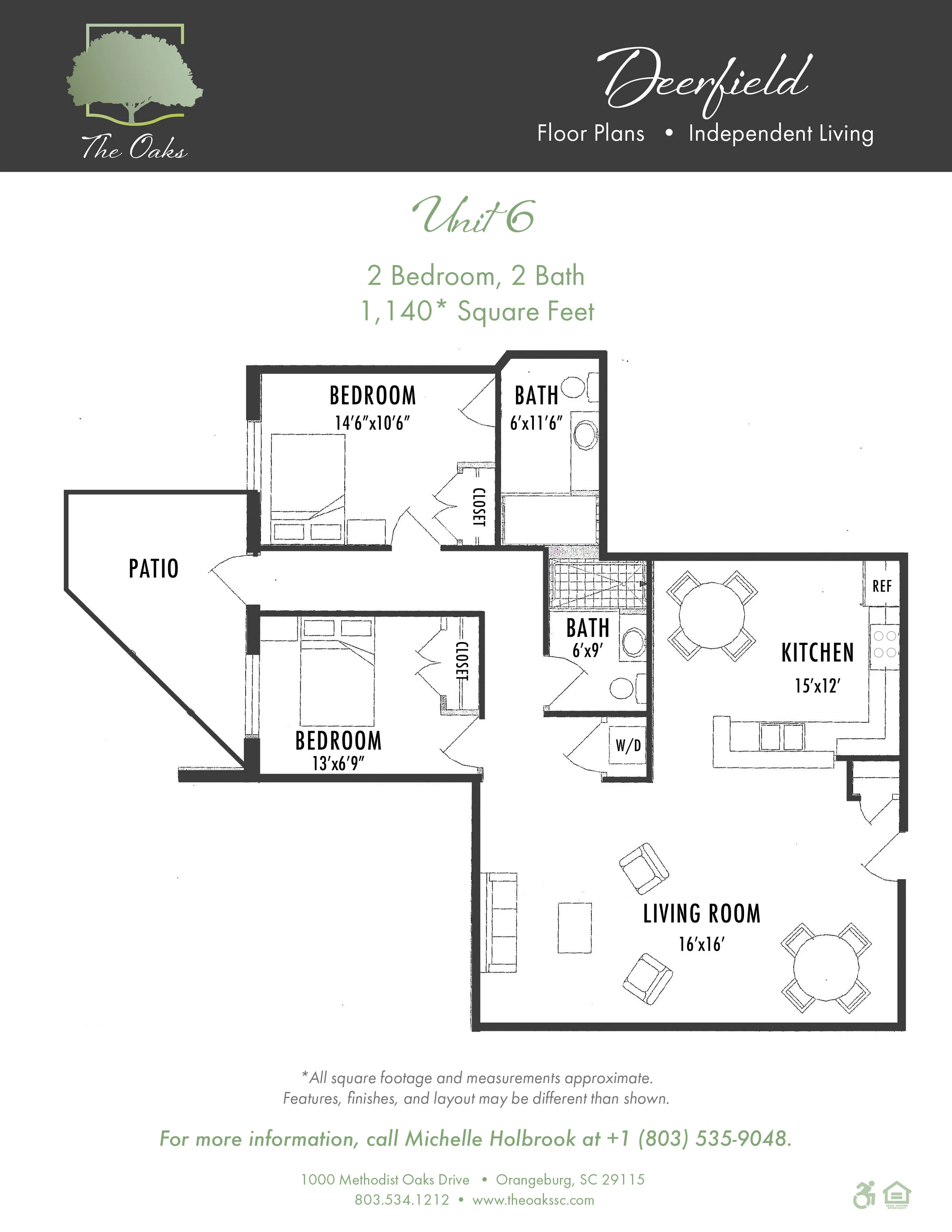 Ground Floor Apartments — The Oaks of Orangeburg
