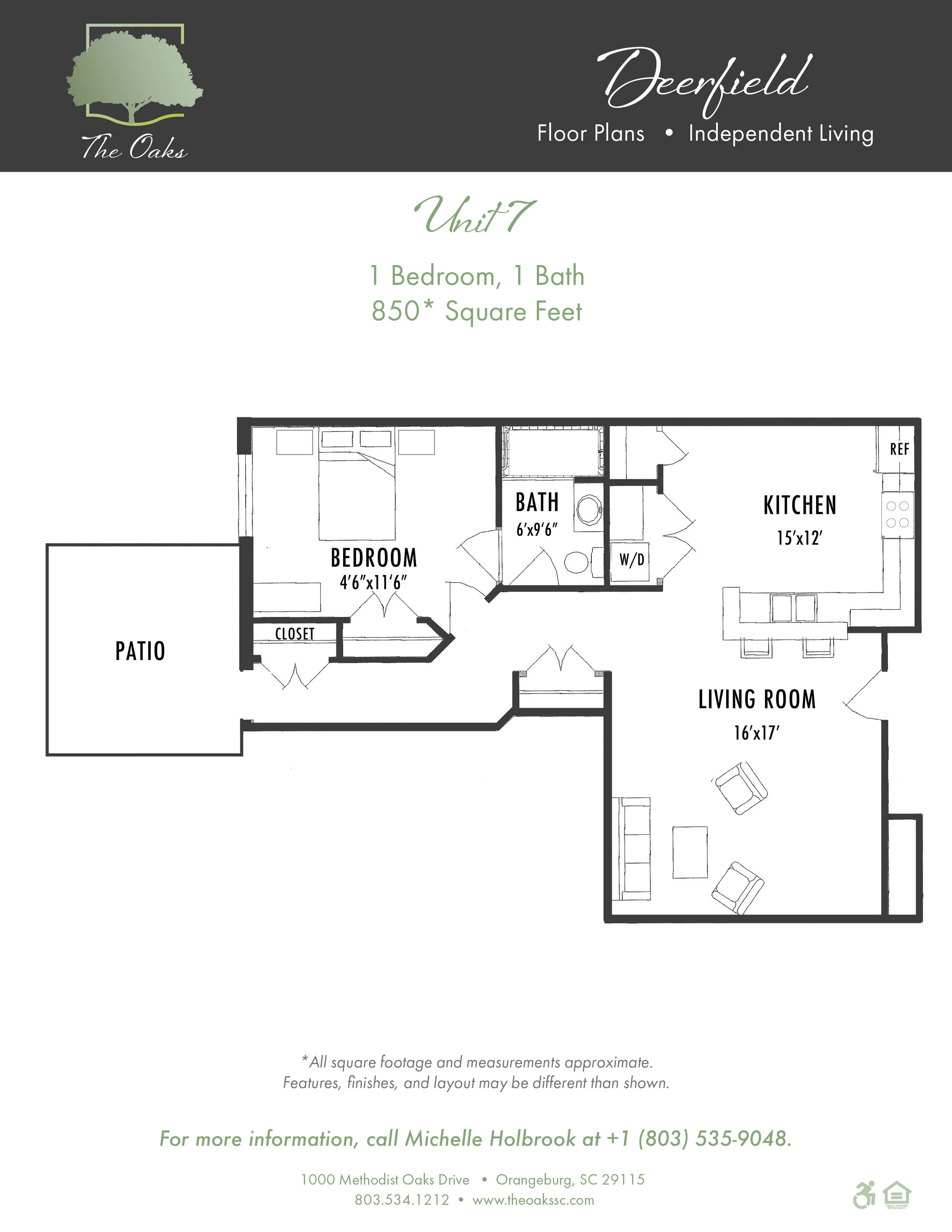 Ground Floor Apartments — The Oaks of Orangeburg
