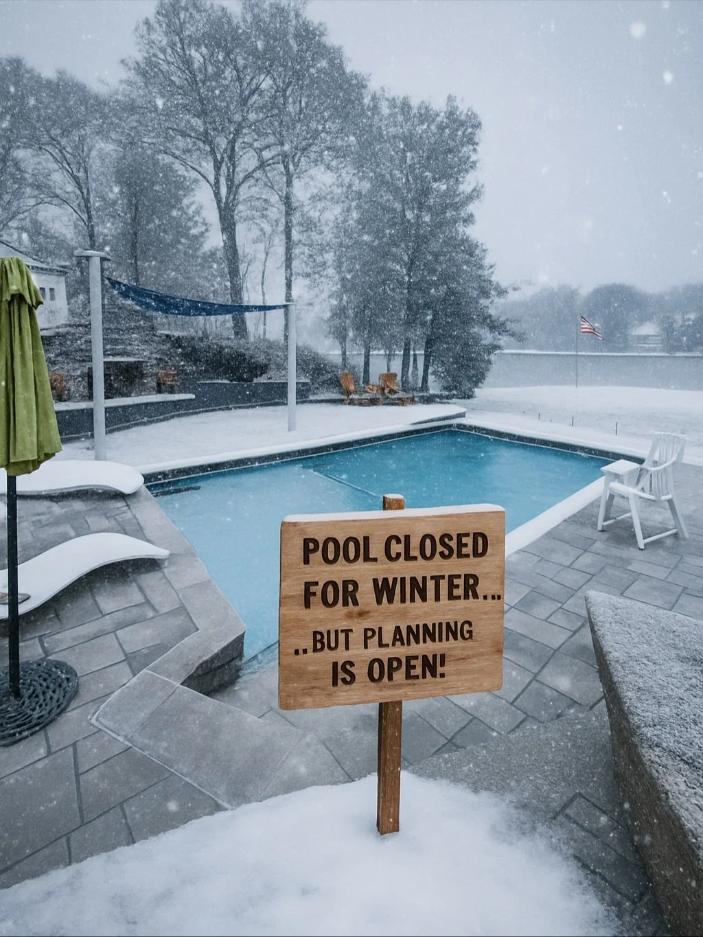 It&rsquo;s cold out&hellip; so a pool probably isn&rsquo;t the first thing on your mind. 🥶💦
But this is actually the best time to start planning one.

Right now we can:
🤔 Answer your questions
✨ Start your design
💰 Get you pricing
📄 Submit your 