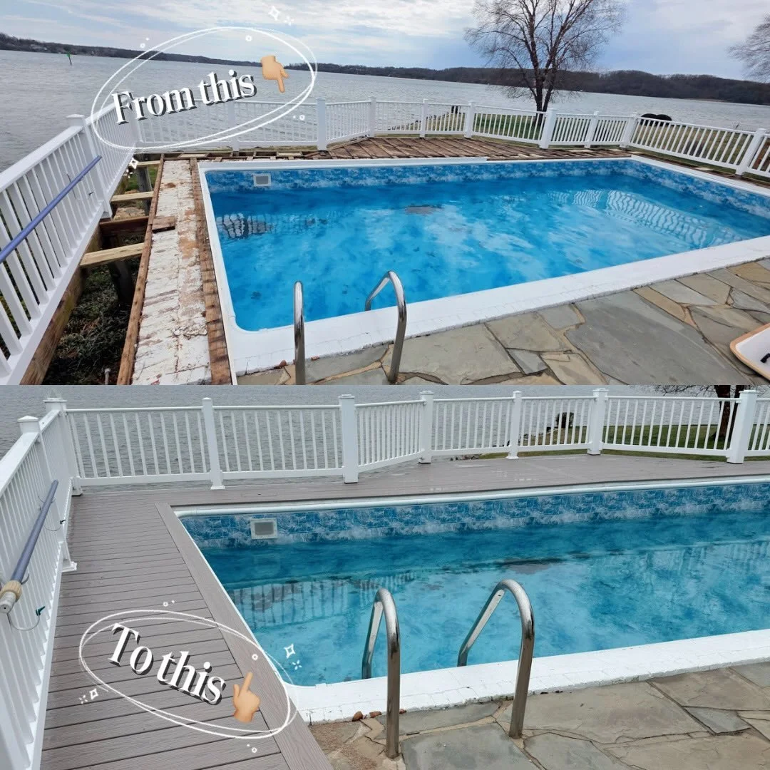 Turned this into that 🔨➡️✨

Not pool weather yet&hellip; but perfect weather for upgrades 😎
Summer&rsquo;s gonna look good out here ☀️