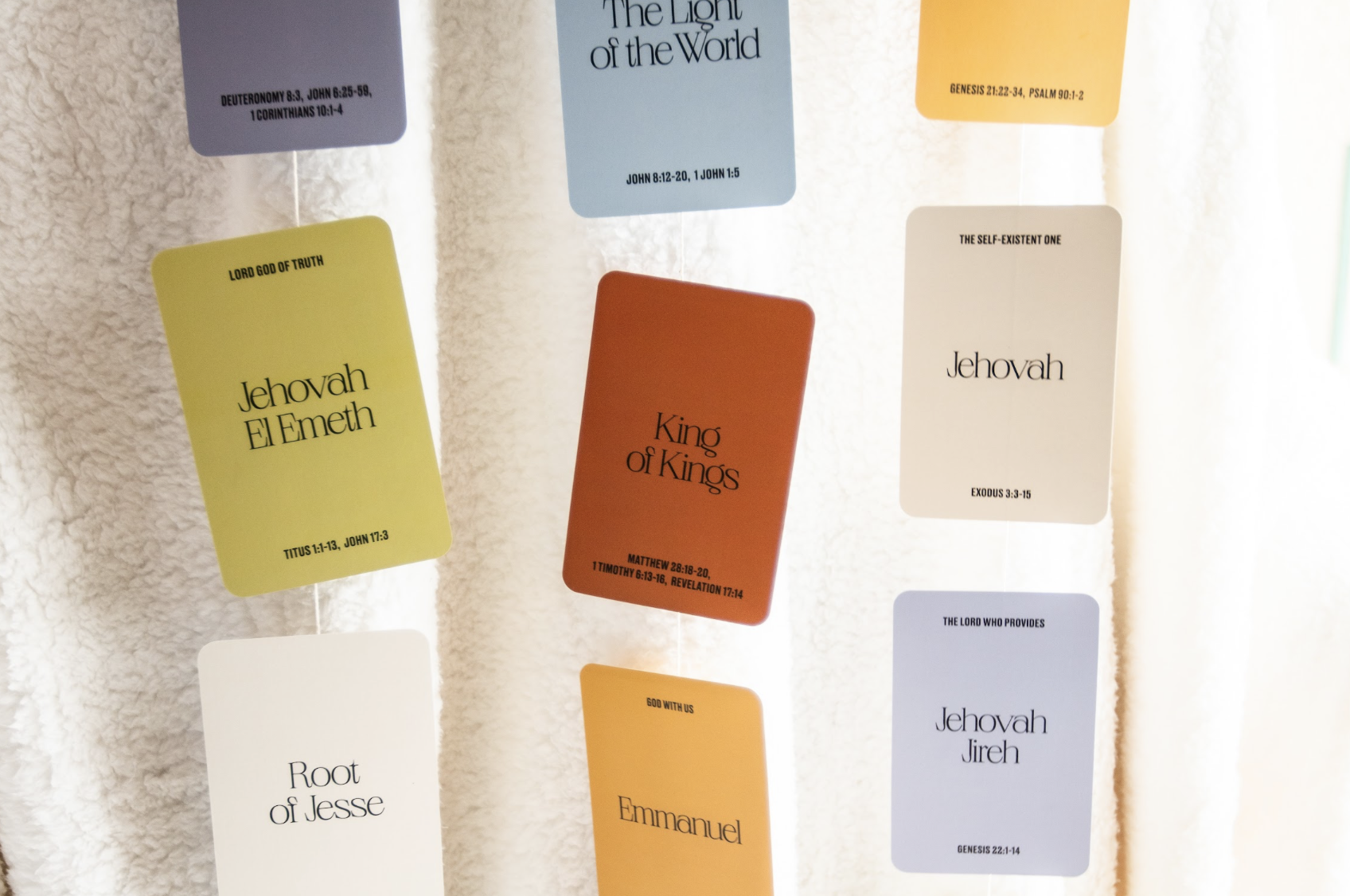 We've received several photos of friends around the world placing these cards around their home in such creative ways!