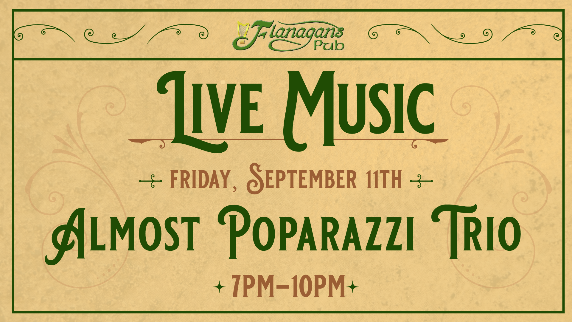 Live Music by Almost Poparazzi Trio