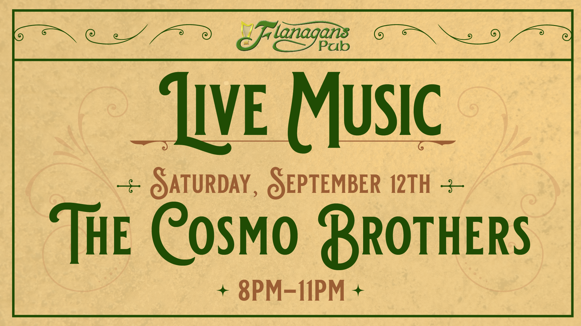 Live Music by The Cosmo Brothers