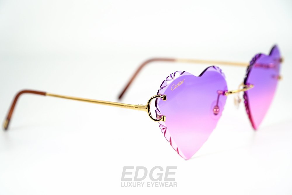 cartier heart glasses with diamonds