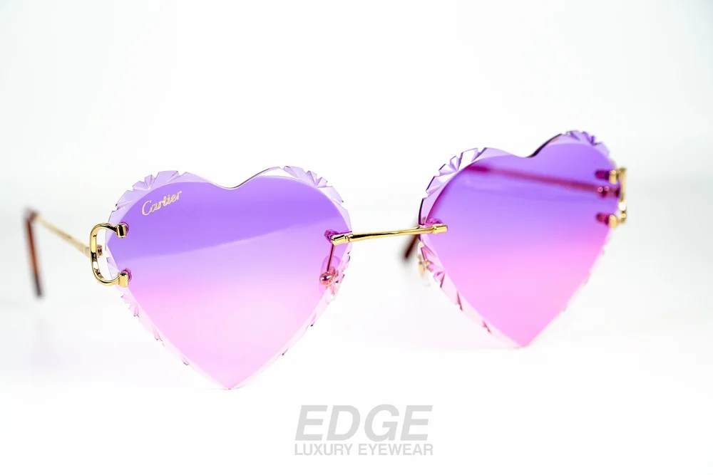 cartier heart glasses with diamonds