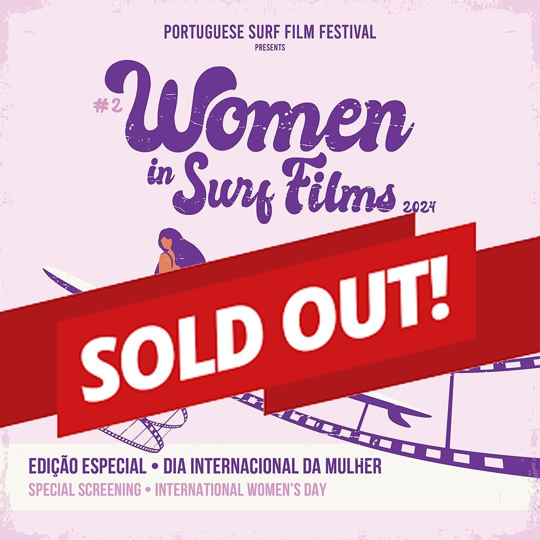 ESGOTADO / SOLD OUT 💫

🇵🇹 Caso tenhas tido a sorte de conseguir um bilhete, l&aacute; nos encontraremos as 19:30 para celebrarmos as mulheres no cinema de surf. At&eacute; l&aacute;!!

🇬🇧 If you were lucky to get one of those tickets, we shall m