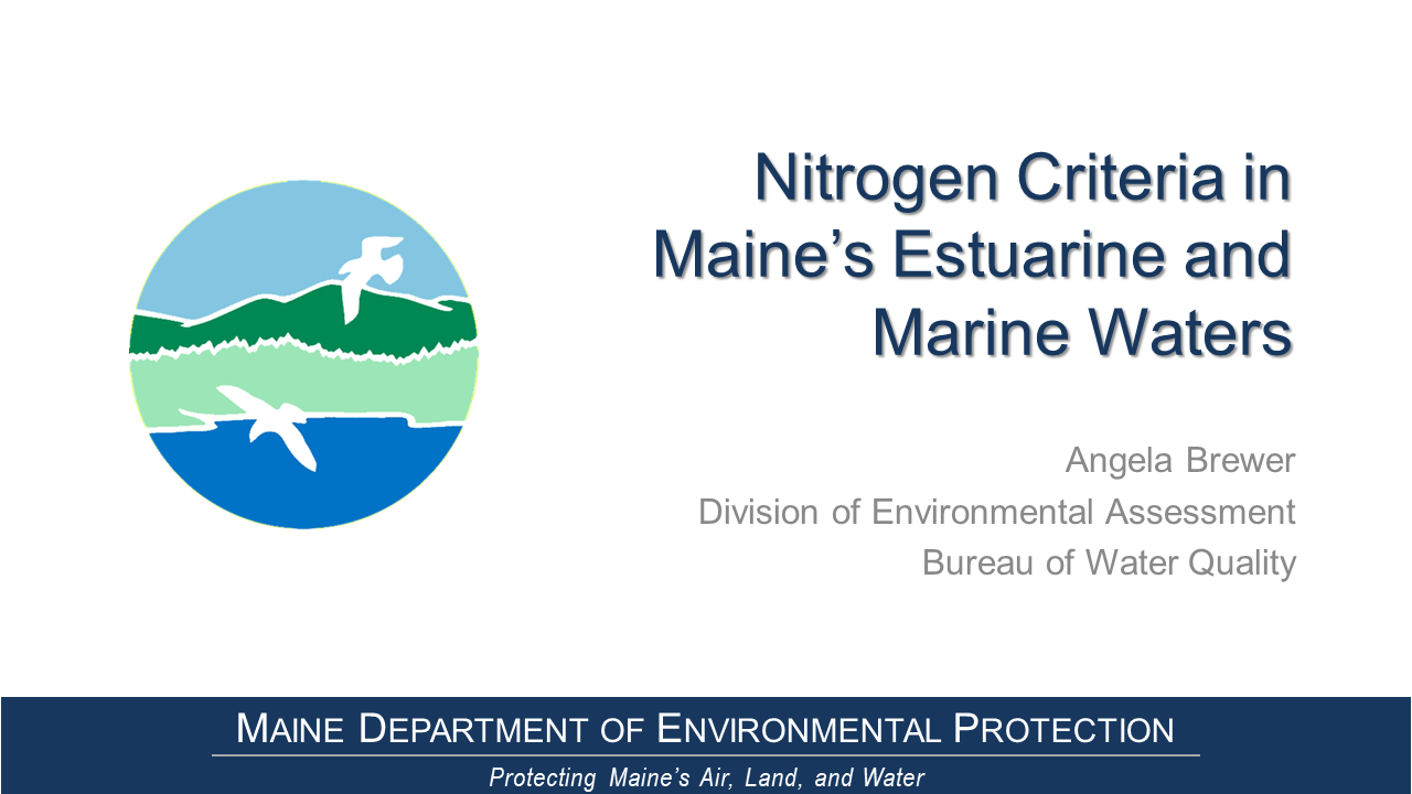 Nitrogen Criteria in Maine's Estuarine and Marine Waters