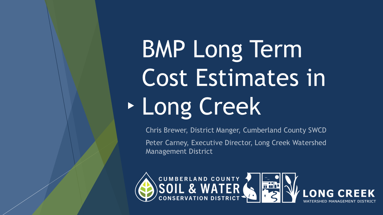 BMP Long Term Cost Estimates in Long Creek