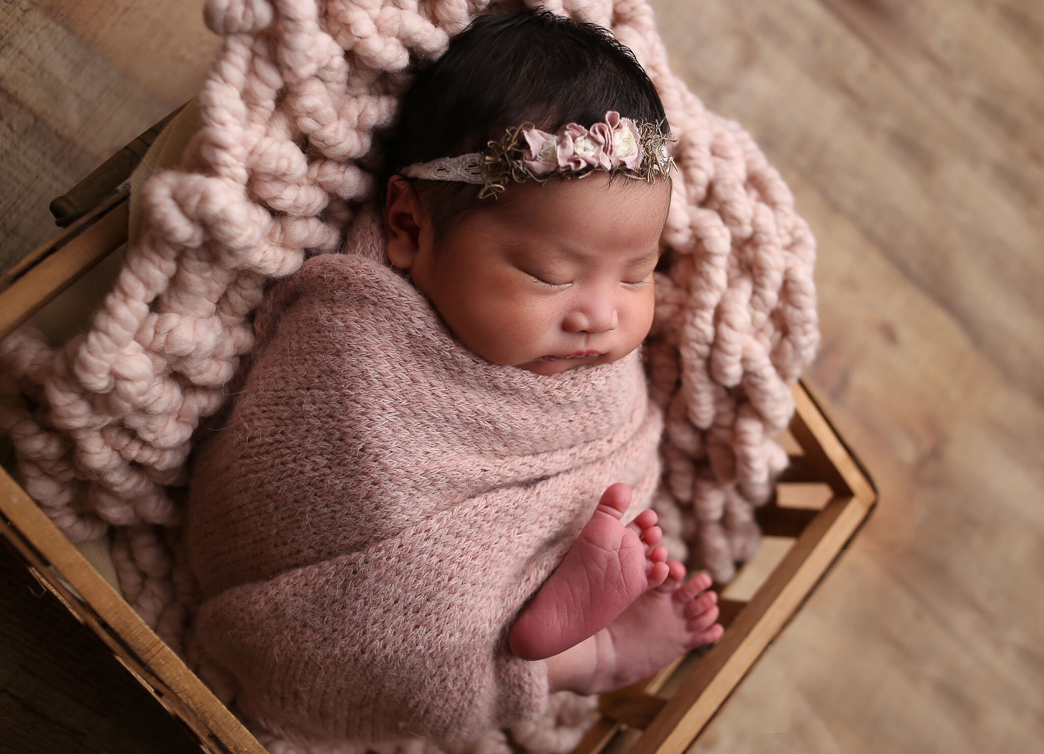  newborn photo session in San Diego of a newborn girl 