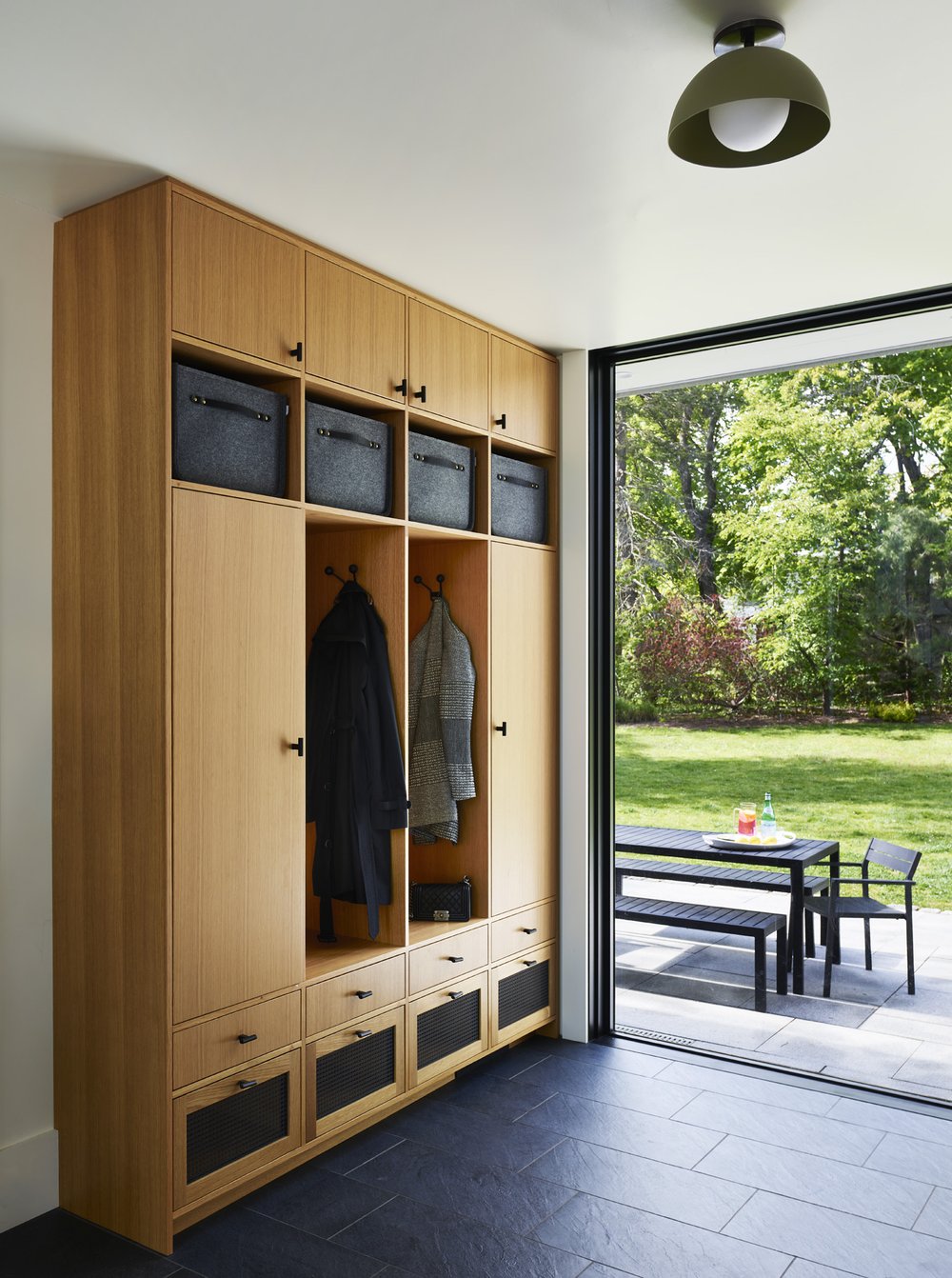 Bespoke Black & Brass Renovation Milton Mudroom View out back Helios Design Group Architecture + Interiors.jpeg