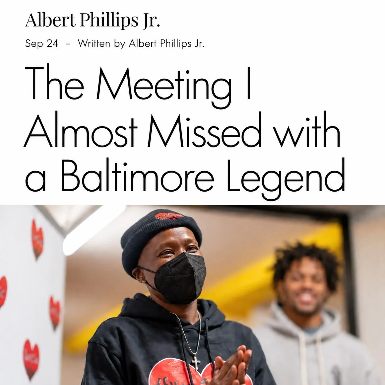 Baltimore has a lot of heroes, but I&rsquo;m thankful to have been friends and colleagues with one of the city&rsquo;s legends, Joni Holifield. Interestingly enough, though, we almost didn&rsquo;t meet.

Over the last few months, I&rsquo;ve been scri