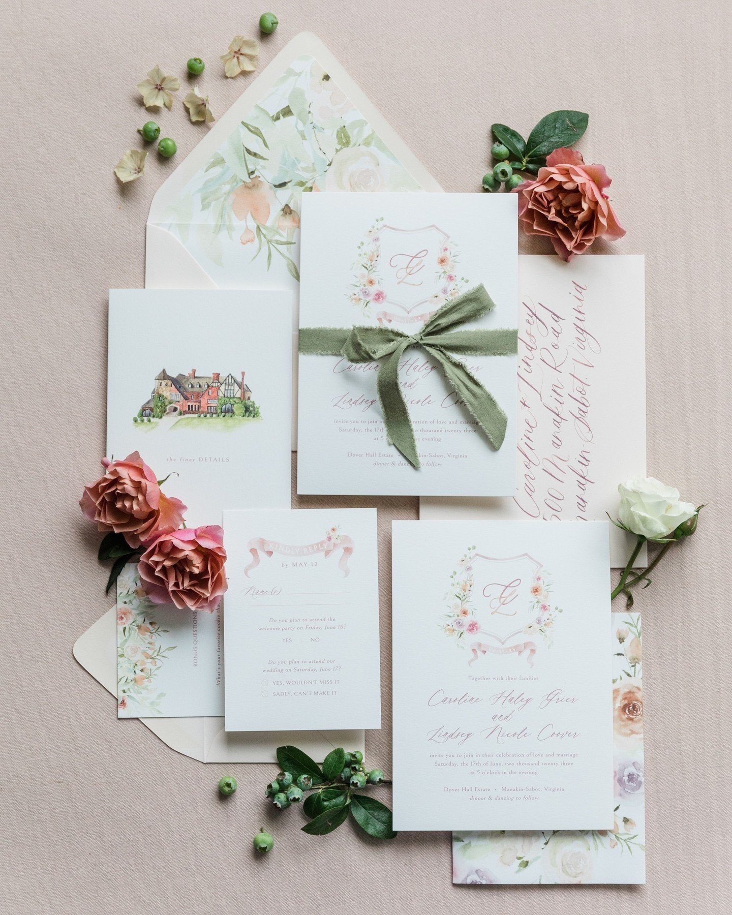 an invitation suite to remember for c+l 🩷

📷: @bdphotos

⁠
. ⁠
. ⁠
venue: @dover_hall⁠
florals: @cultivateeventco⁠
rentals: @rentequipva // @bbjlatavola 
video: @whitetreeweddings
stationery: @saralanedesigns⁠
#luxurywedding #luxuryweddingplanner #