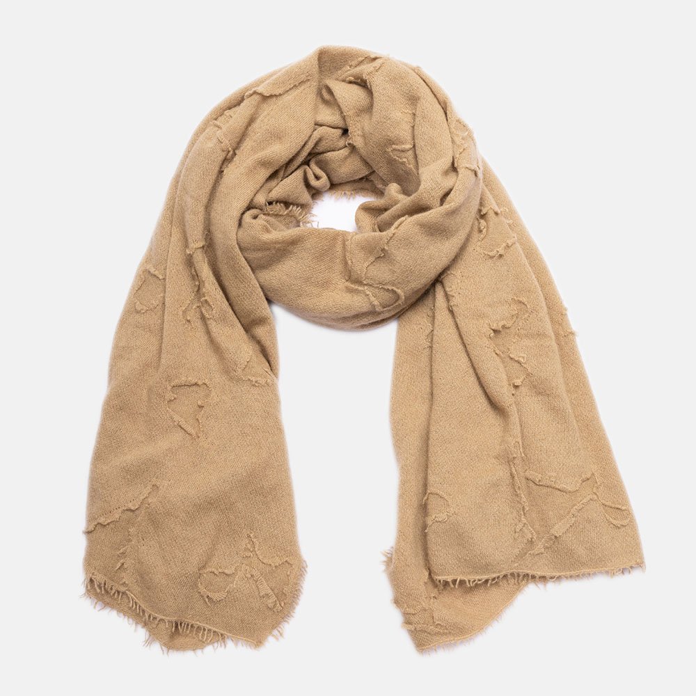 OOLALA BURNT CARAMEL CASHMERE SCARF