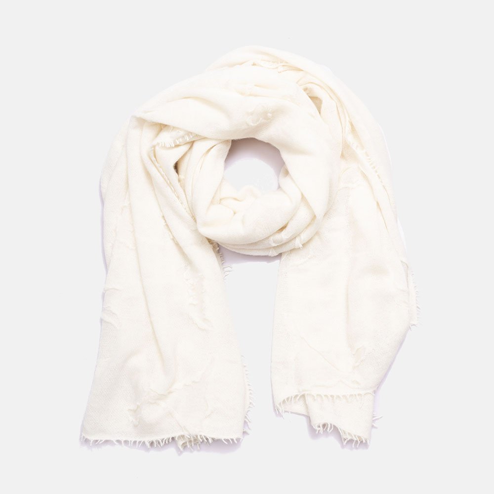 OOLALA CREAM CASHMERE SCARF