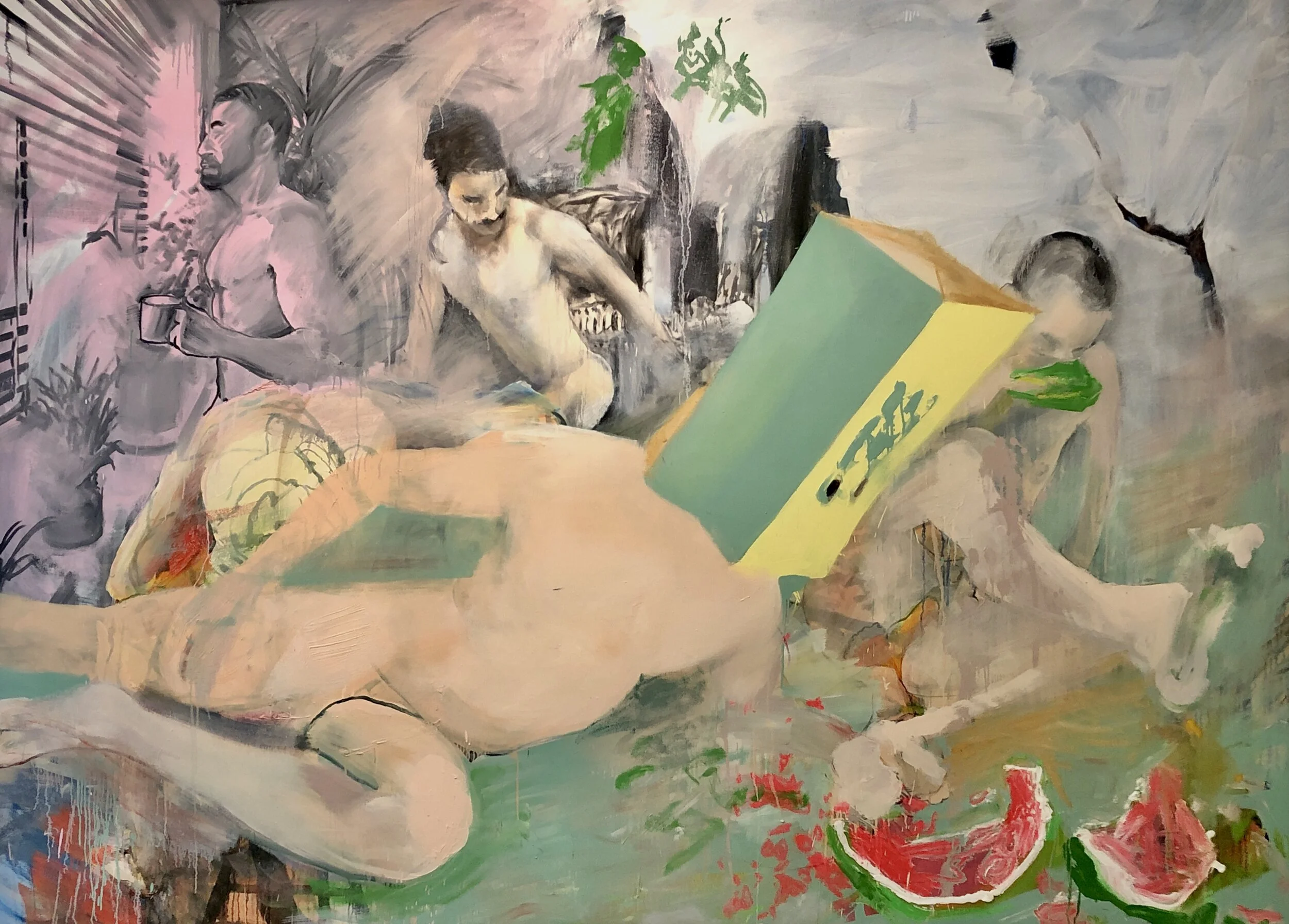 No Fruit Forbidden 
2020, oil on canvas, 115x82x1.5” 	        
$18000