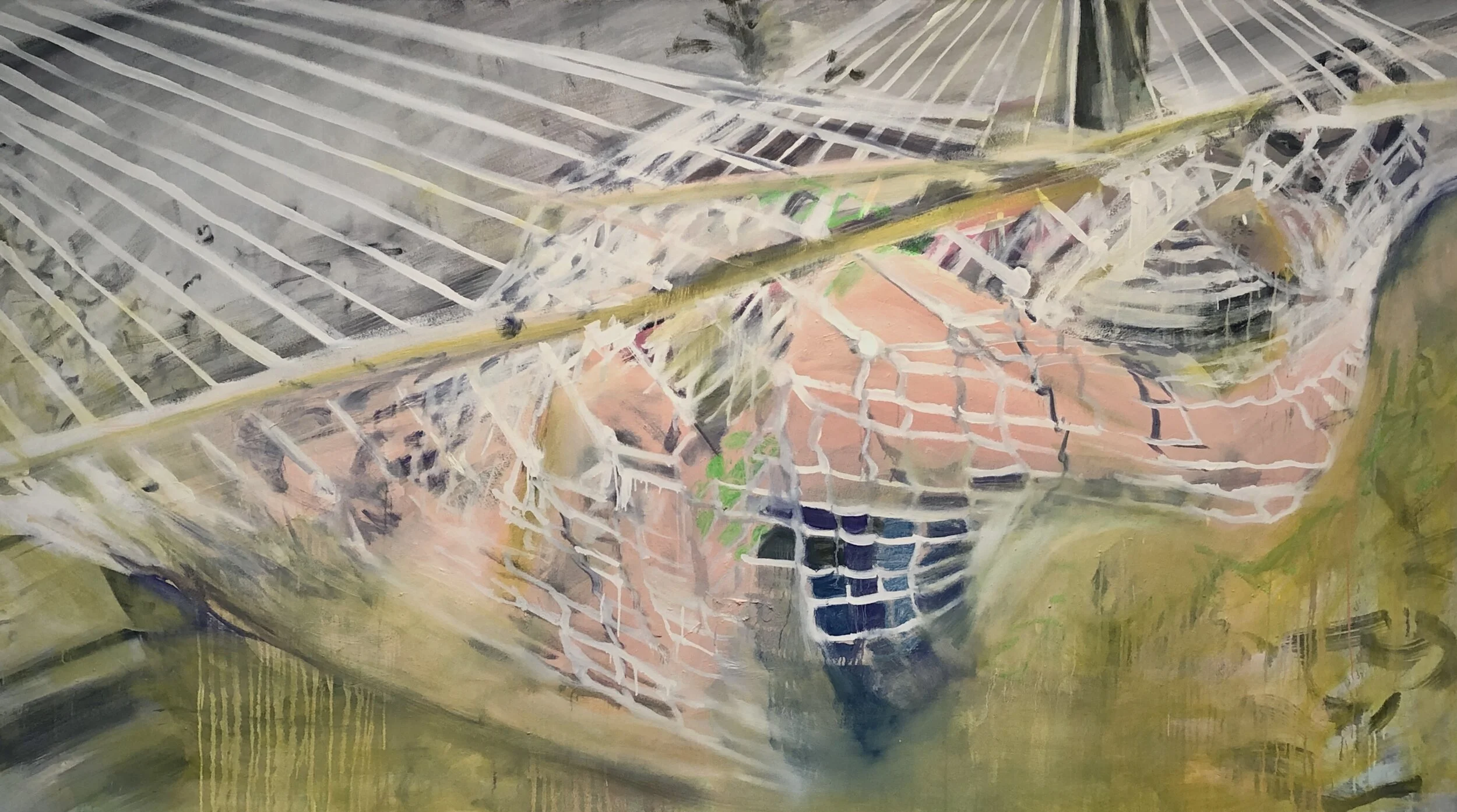 Bottomed Out
2020, oil on canvas, 96x53x1.5”			
$7000