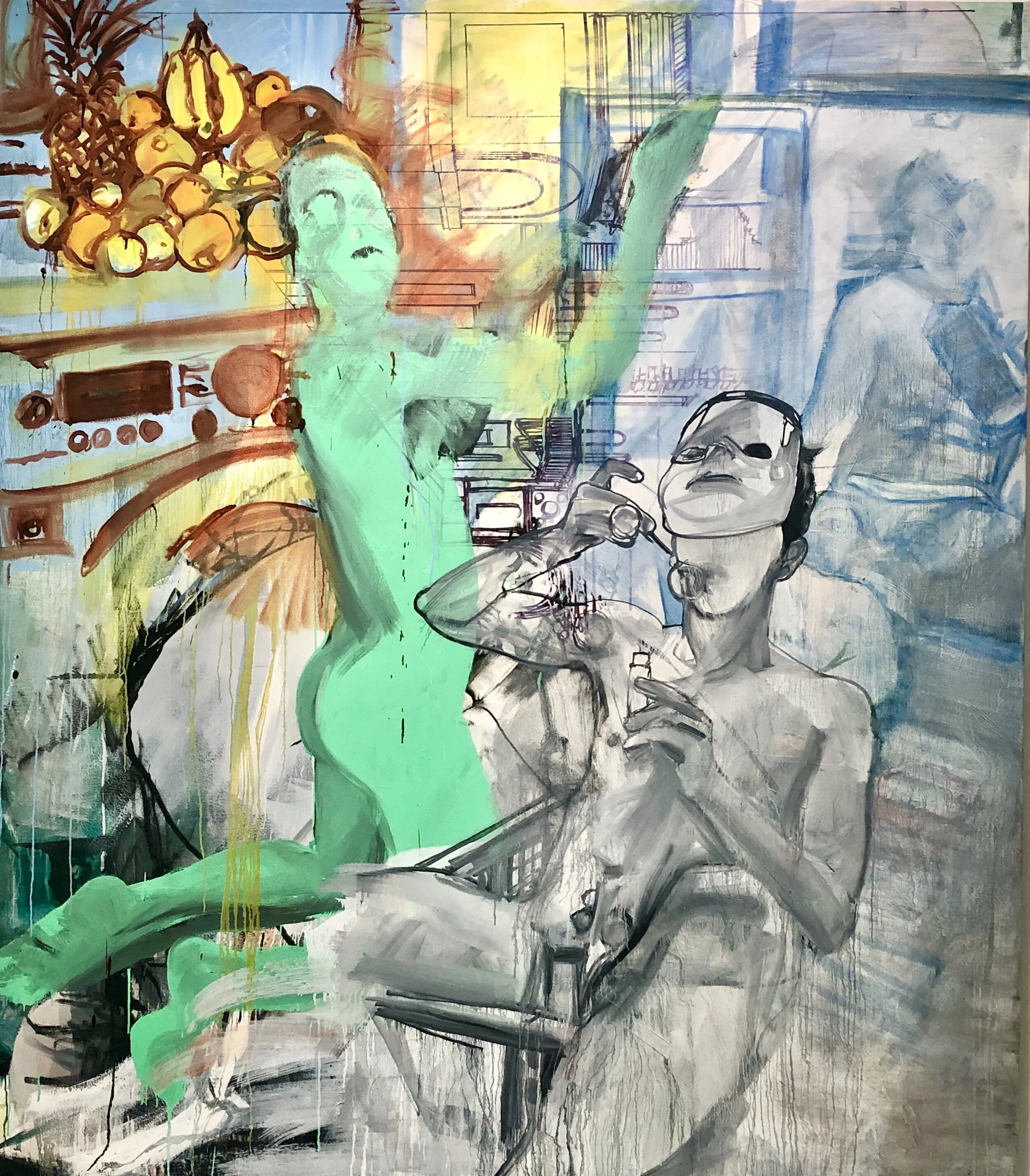 Our Bounty
2020, oil on canvas, 72x83x1.5”		         $11000