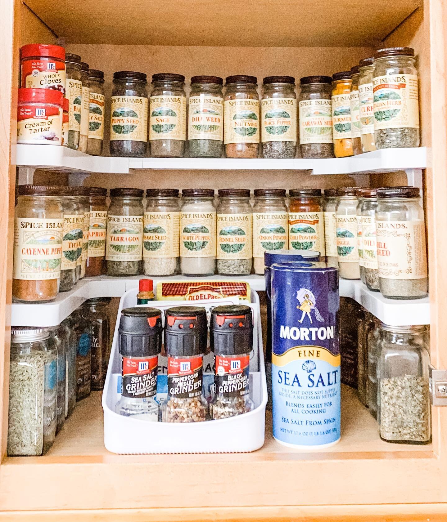 There&rsquo;s just something about having your cabinets and drawers in the kitchen organized that makes you want to cook in the kitchen more. 
If your spice drawer is in need of some attention, try creating more vertical storage space by adding somet