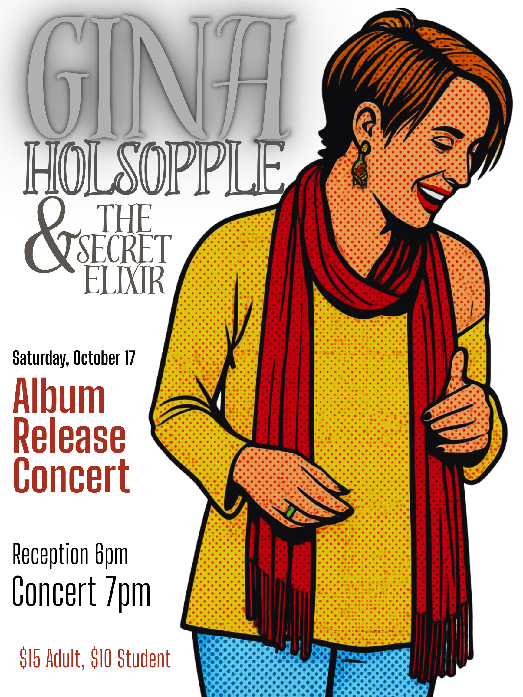 Gina Holsopple & the Secret Elixir: Album Release reception and concert