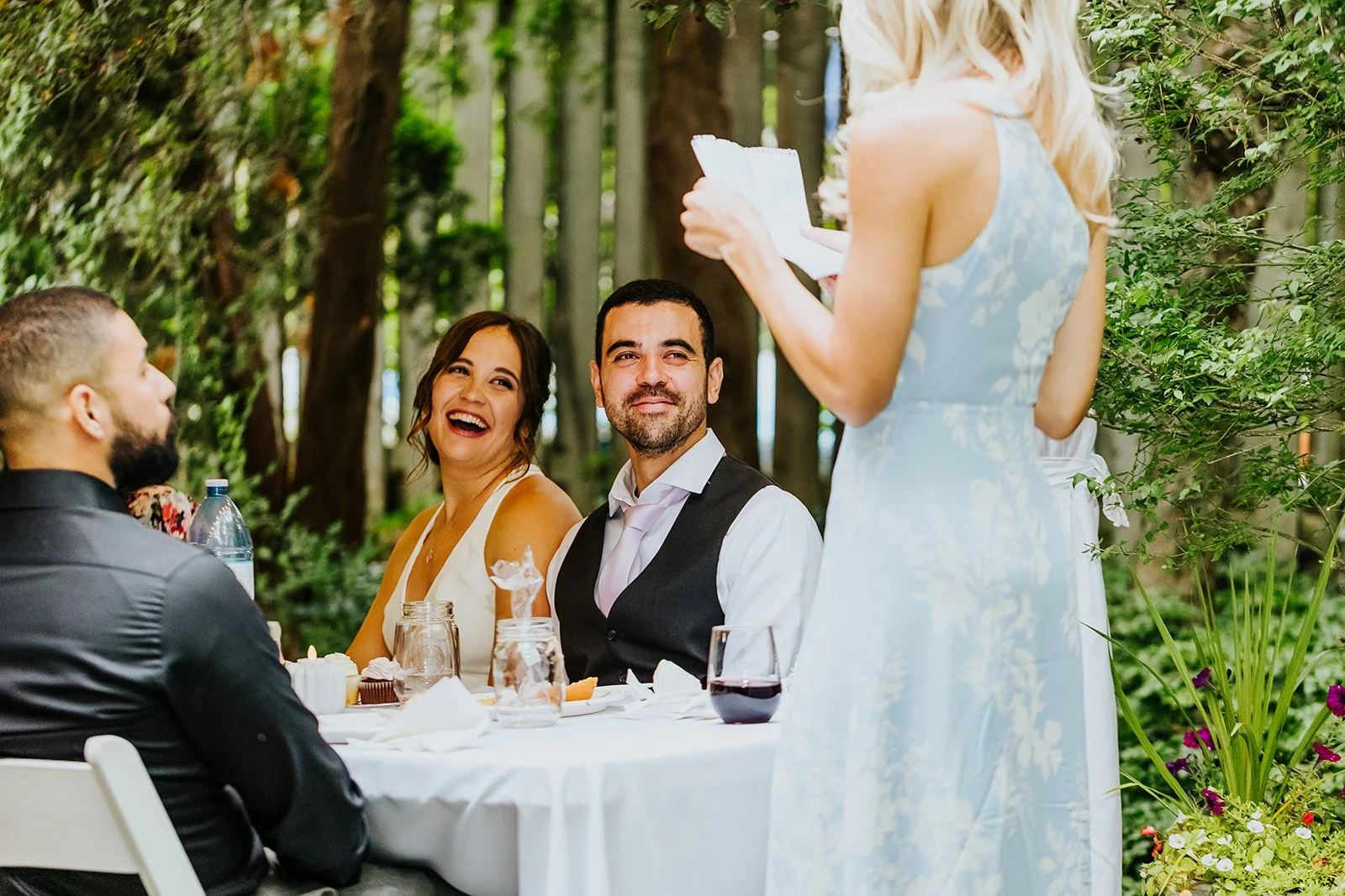 Bride and groom enjoying wedding toast photo by Fedora Media.jpg