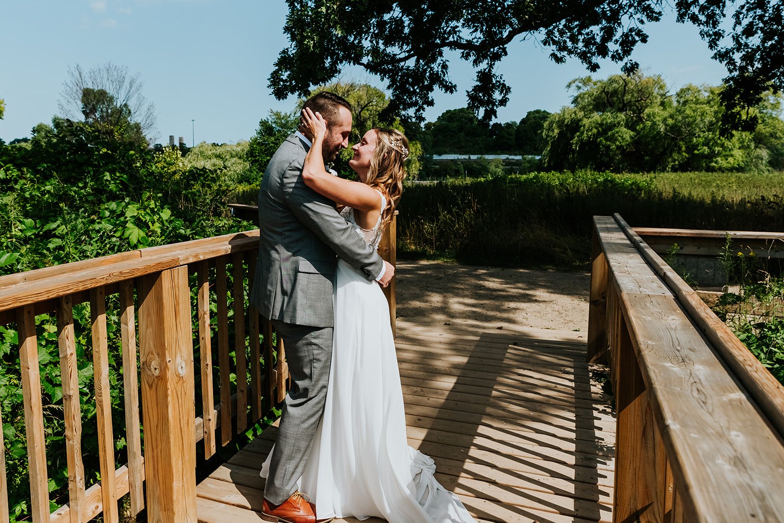 Bride and groom share an intimate first look photo by Feodra media.jpg