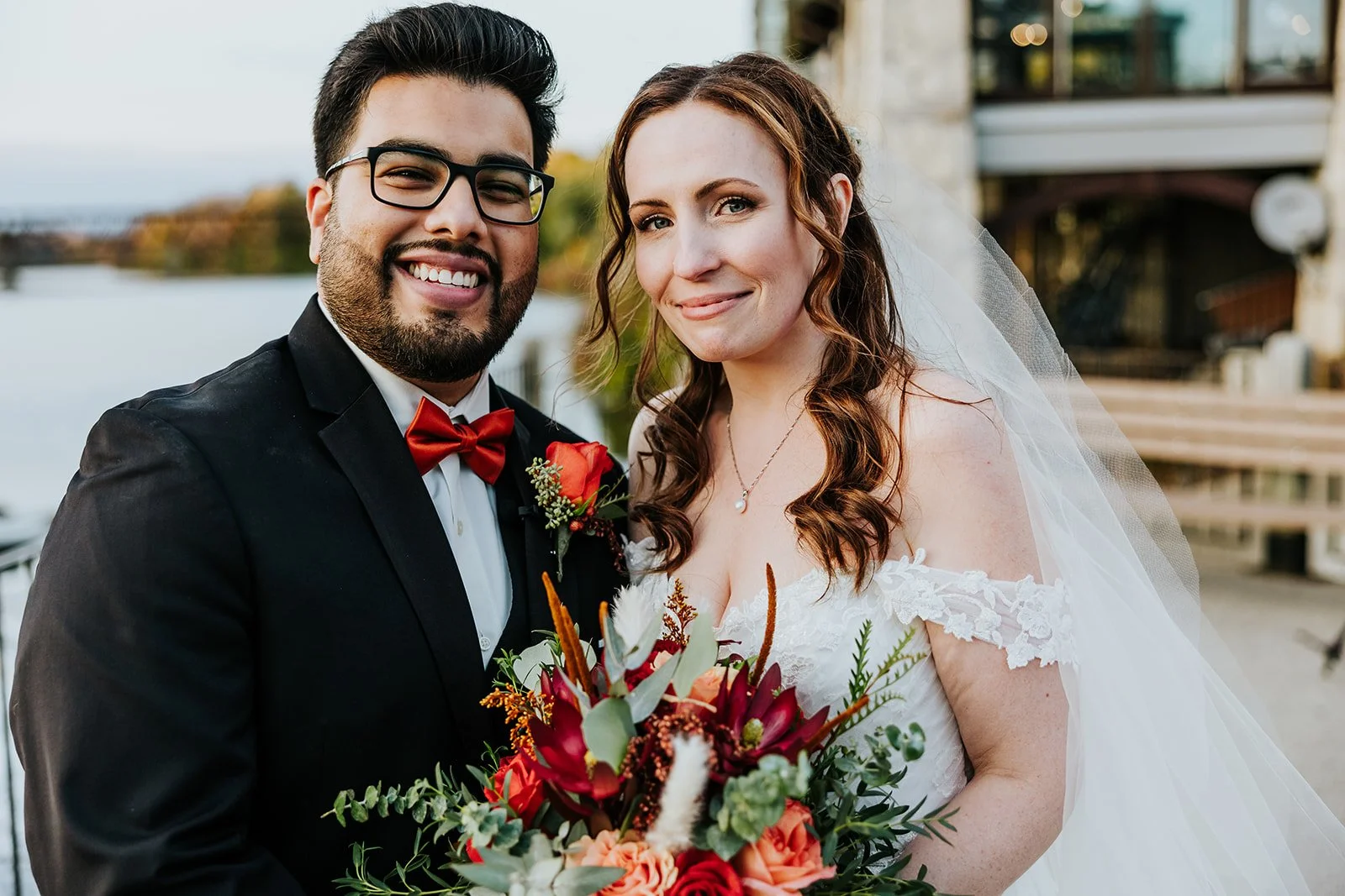 Bride and groom fall photoshoot photo by Fedora Media.jpg