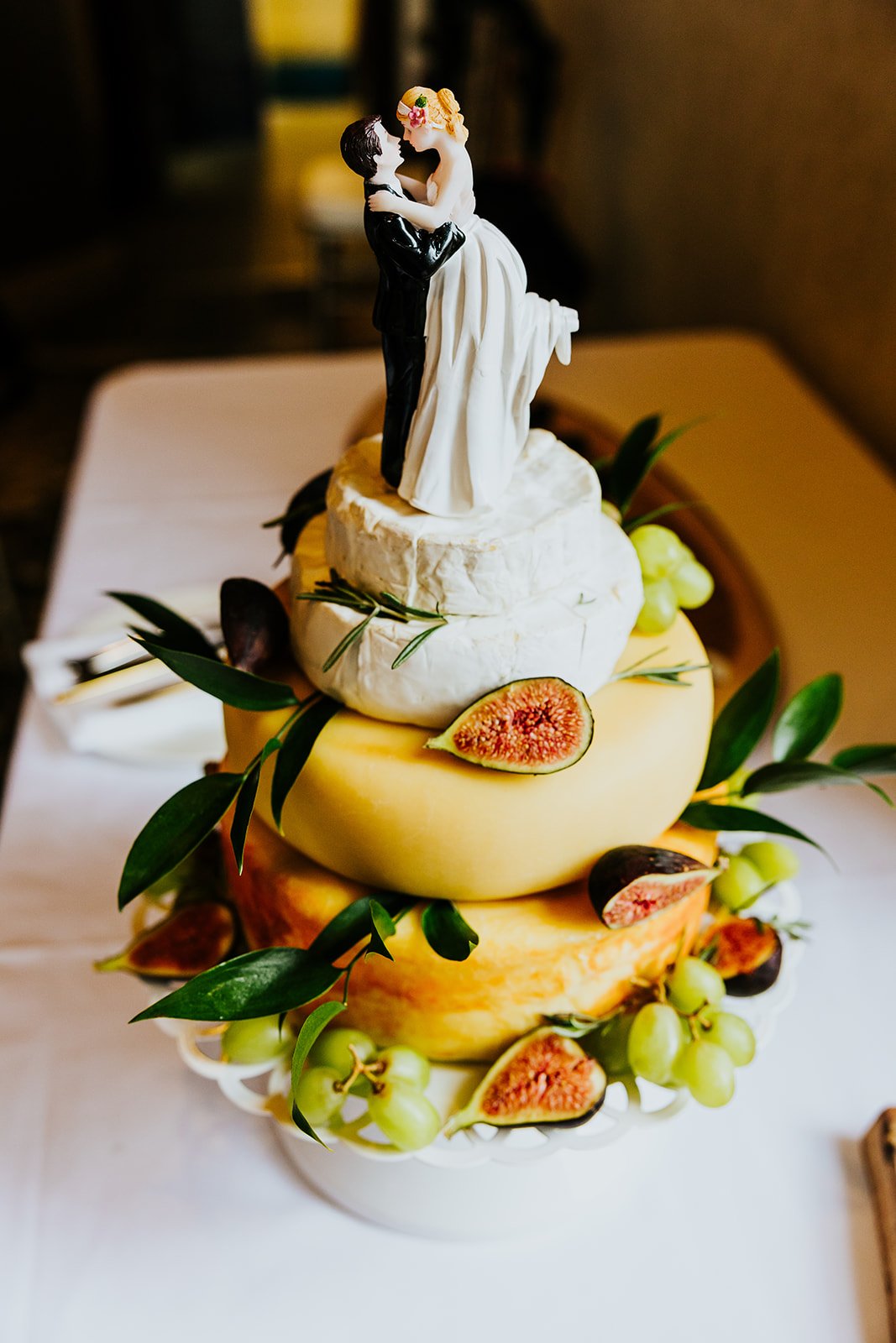 Wedding cake from European Pantry made out of cheese photo by Fedora Media.jpg