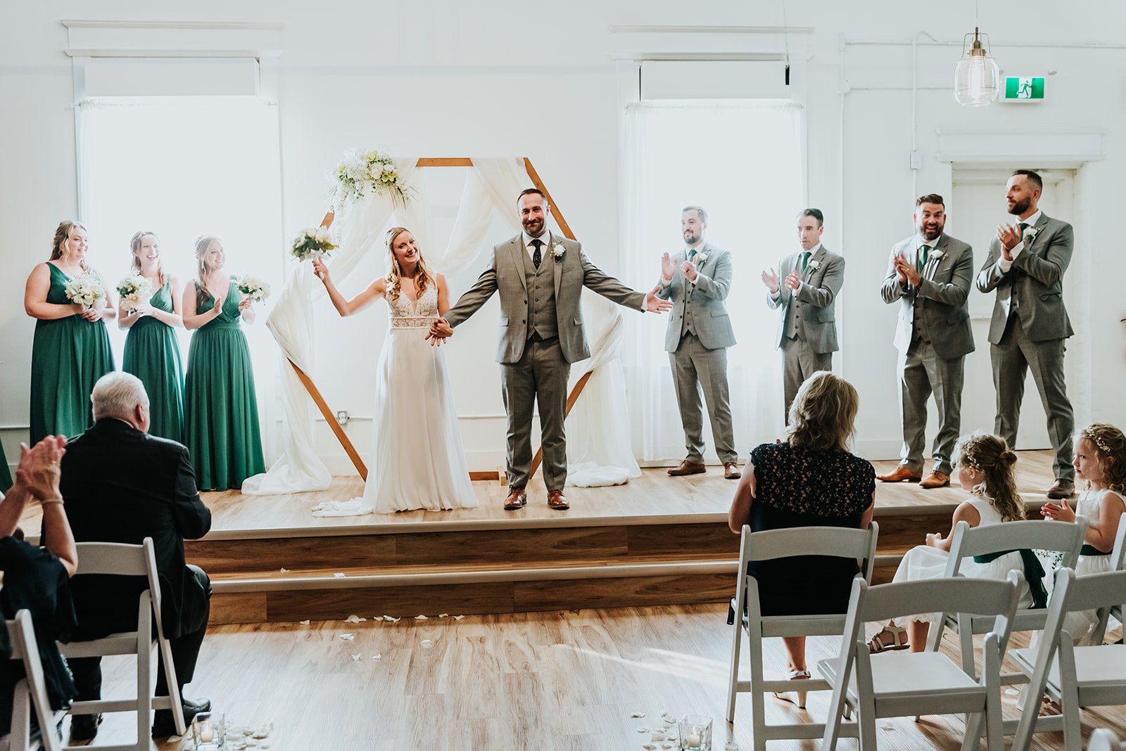 Bride and groom celebrate being married at The Spice Factory photo by Fedora Media.jpg