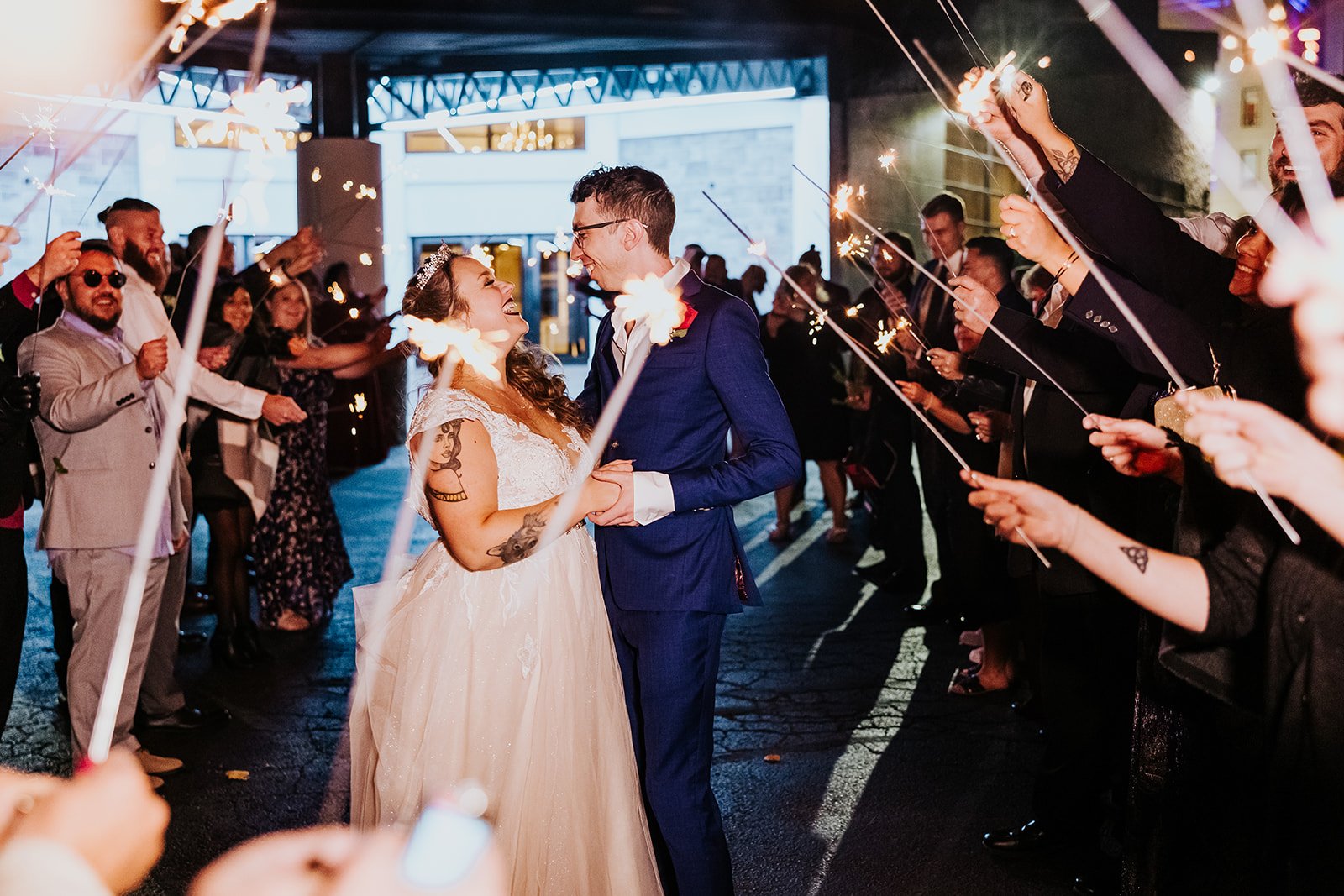 Sparkler exit at Carmon Hotel in Hamilton photo by Fedora Media.jpg