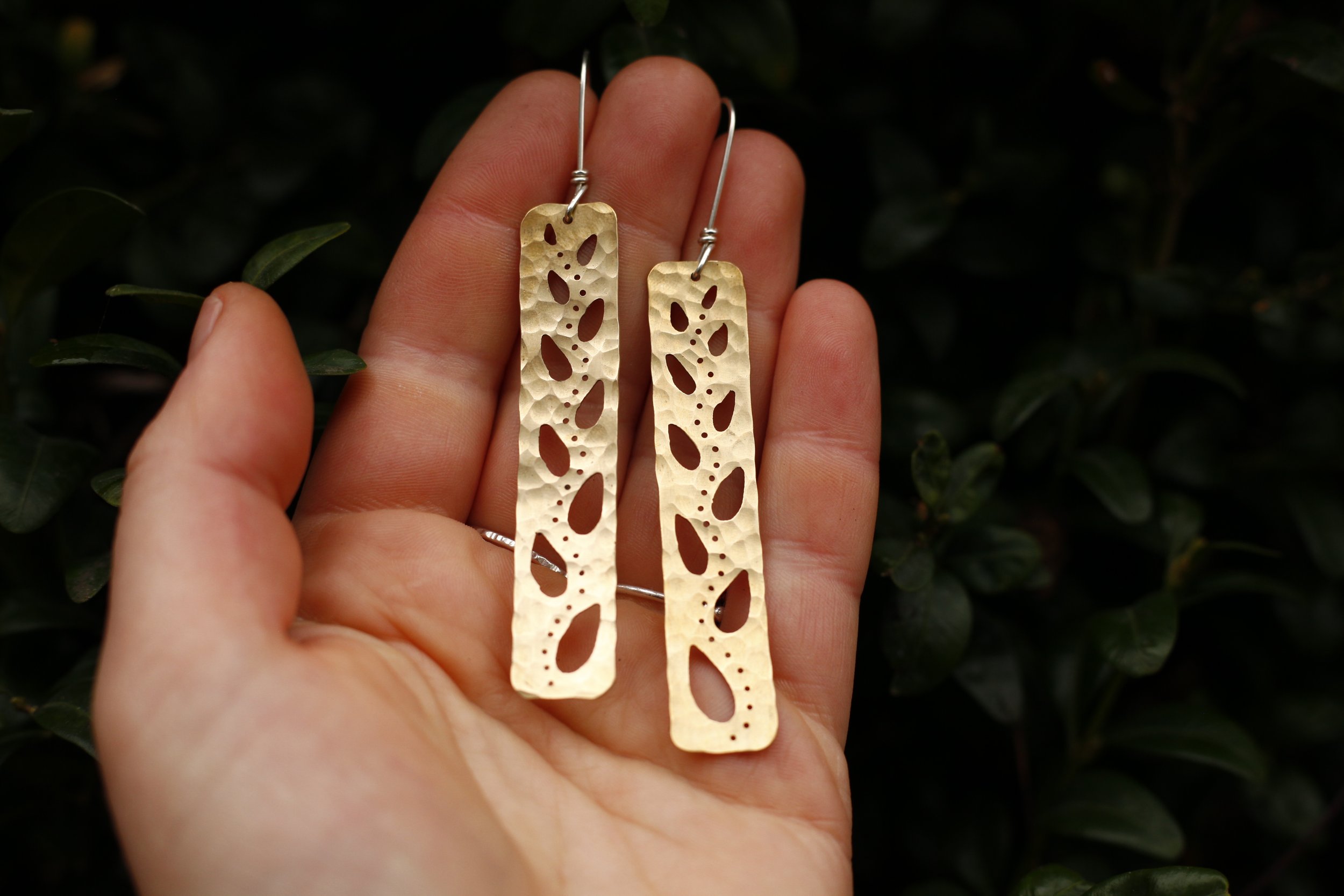 Blooming Brass Earrings