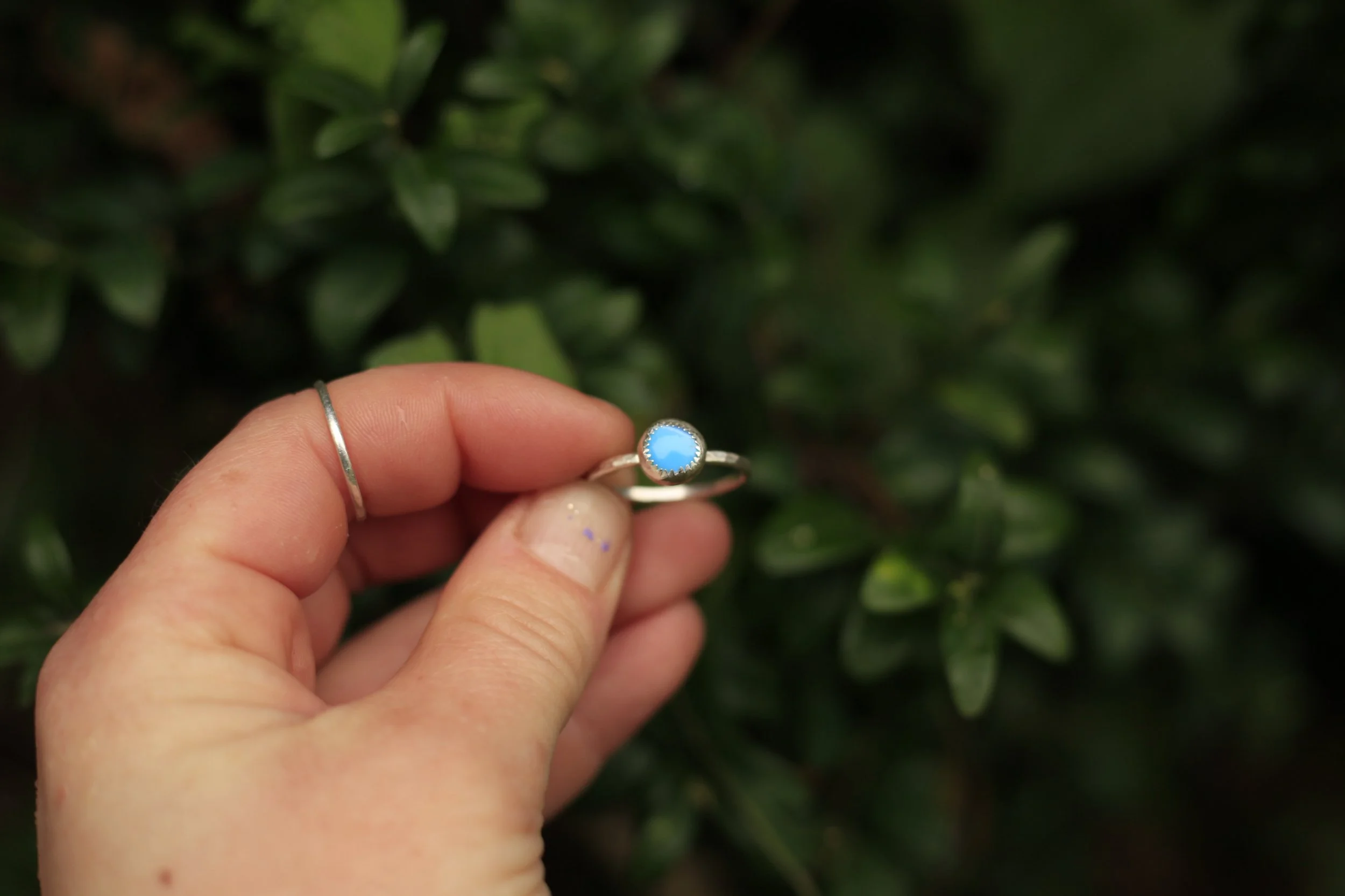 Turquoise Pebble Ring - Size 9