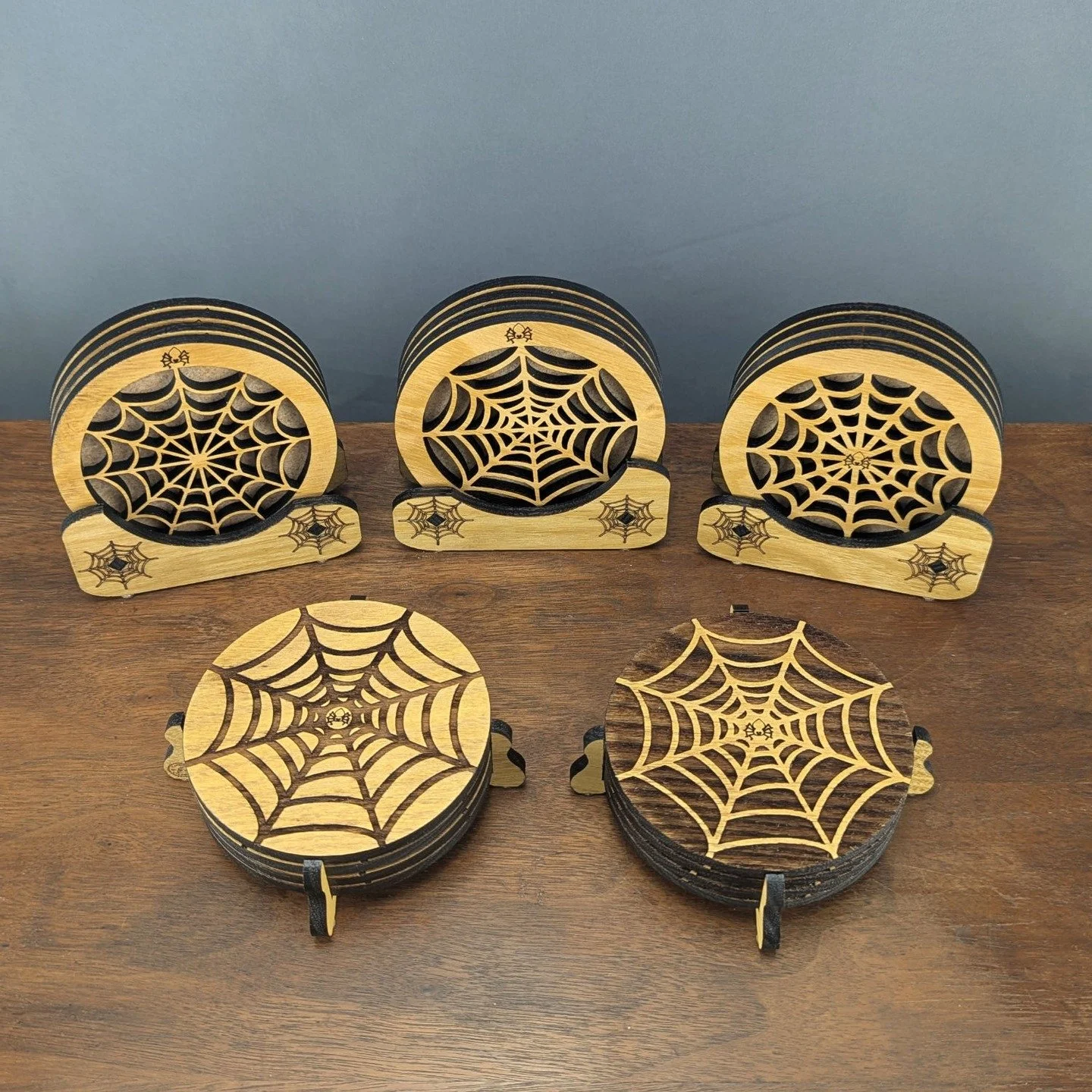 The drop has landed 🕸️
The Webworks Collection is now live &mdash; laser-cut spiderweb coasters, cork-backed for durability, and made from solid Black Locust.

✨ Holders sold separately so you can mix, match, and choose the perfect setup.

👉 Check 
