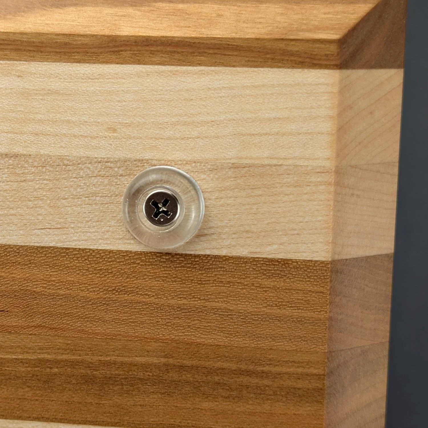Bottom of board showing silicone feet