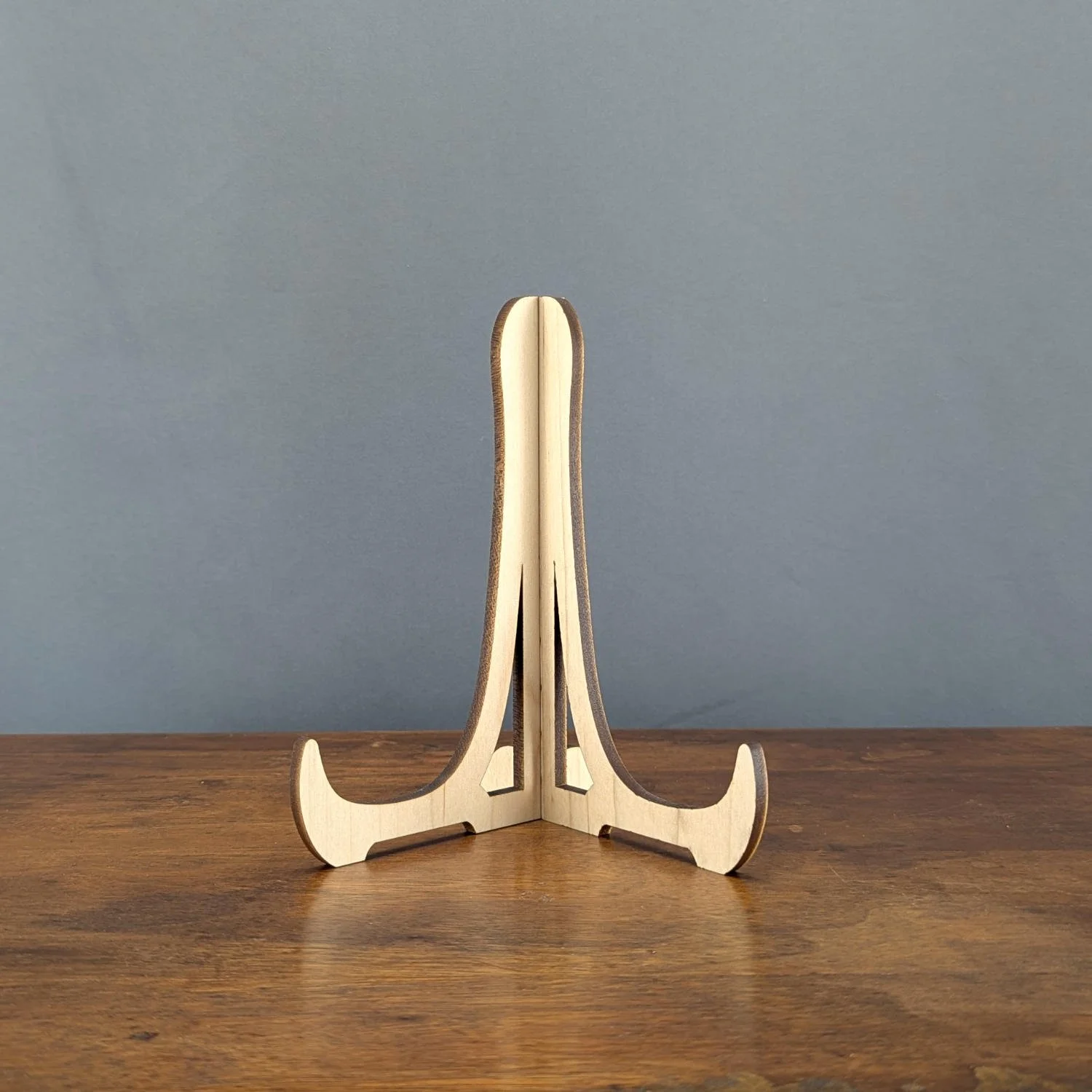 Maple cutting board holder front view