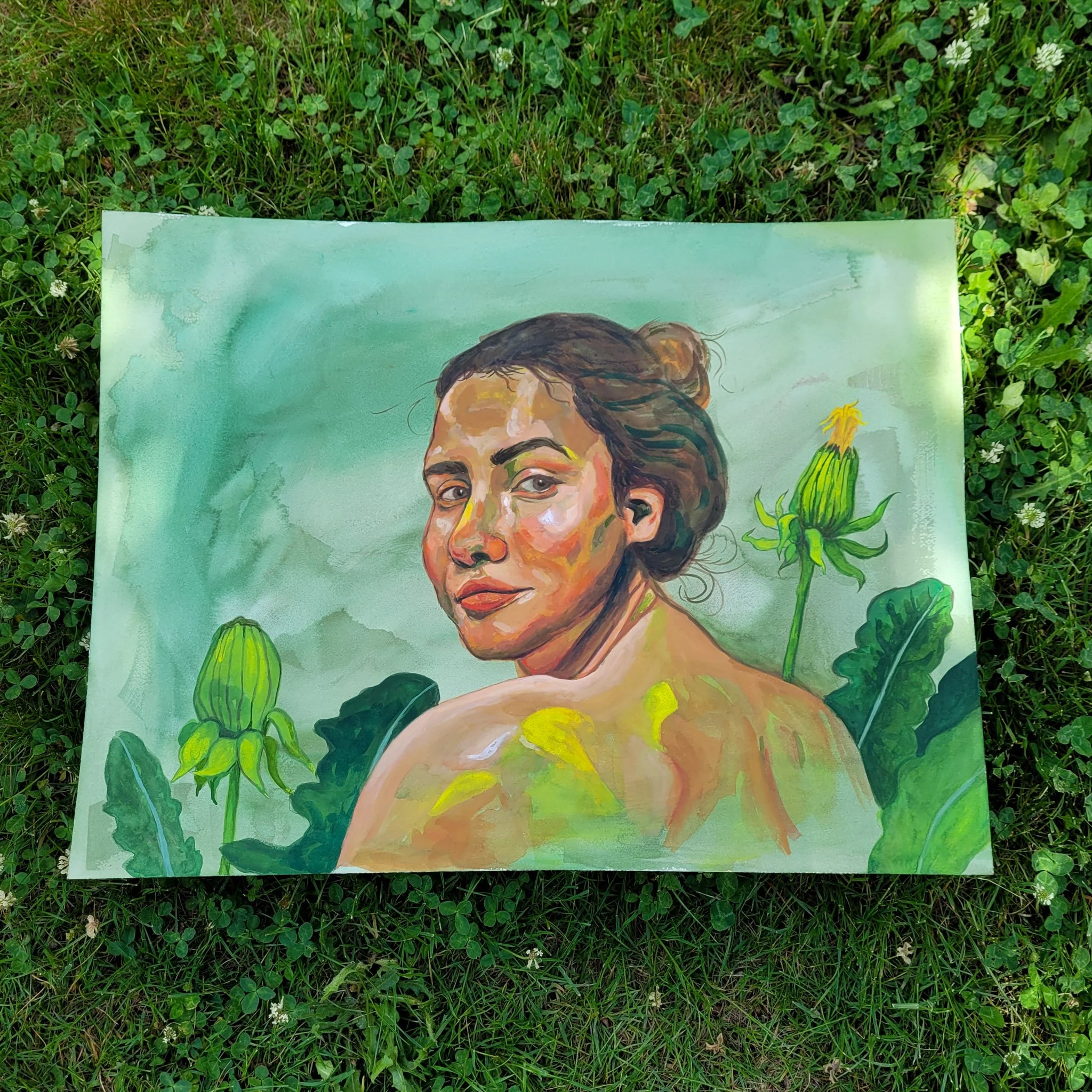  Gouache painting. 