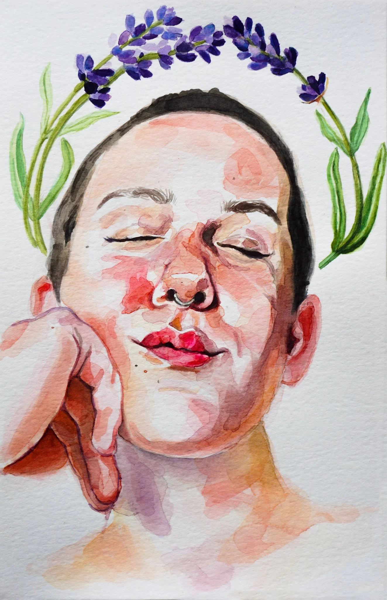  Watercolor painting. 