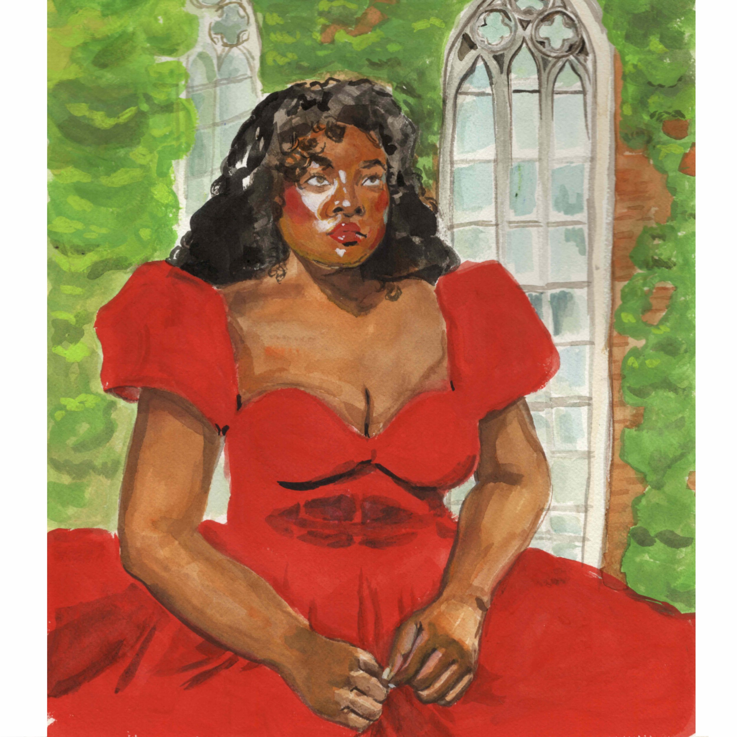  Gouache painting. 
