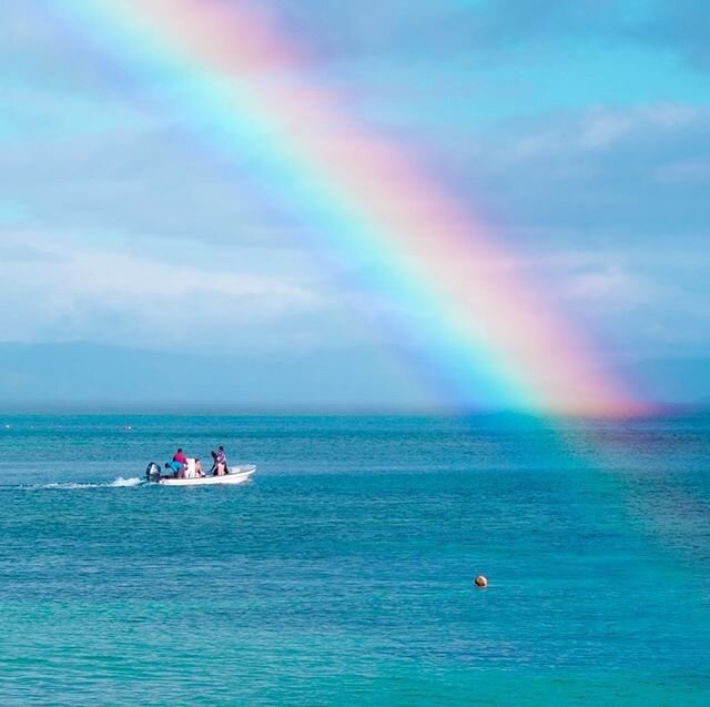 Beautiful view from the shop this morning 😍🌈 let&rsquo;s see if we can dive down and find that pot of gold! 
Book your next island adventure with us at www.saltdiverfiji.com 
Link in bio.
.
.
.
#islandlife #tropical #dive #sunshine #beach #island #